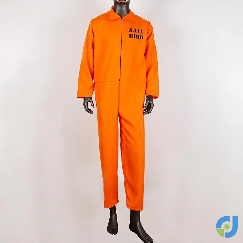 Fsia de loween para Homens, Traje de Presidiário Laranja Novo de 2020, Moda Masculina de orme de Prisão