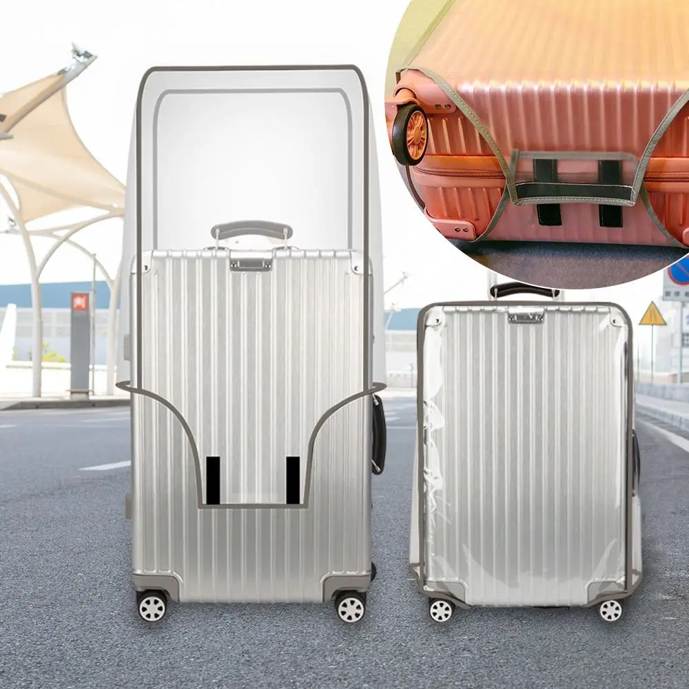 Funda transparente para equipaje de viaje, Fundas protectoras impermeables para equipaje, Fundas protectoras a prueba de polvo para maleta de 16-30 pulgadas