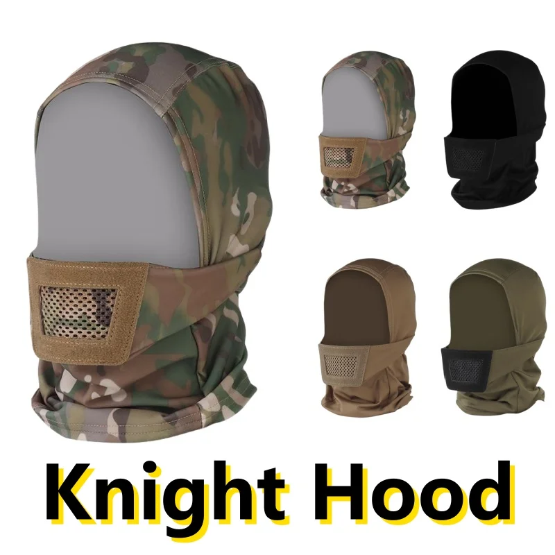 Outdoor-Airsoft-Maske für Herren, Sportmaske, Kopfbedeckung, Vollgesichtsschutz, Ritter-Kopfbedeckung für Paintball, Camping, Sport, Radfahren