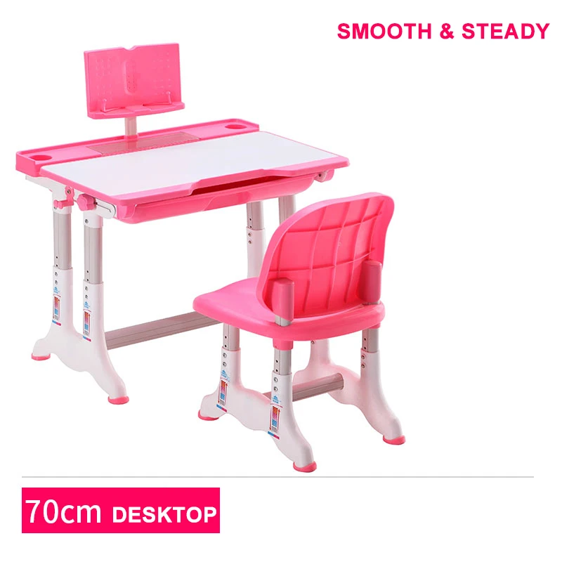 Cartoon Folding Lifting Plastic Kids Reading Pencil Table and Chair for Children Table and Chair Set for Kids TablesChildren's d