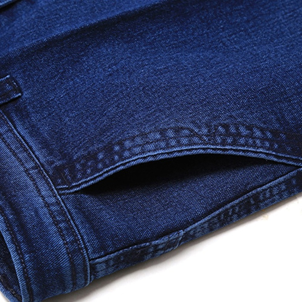 Größe 30-45 Männer Business Jeans Klassischen Männlichen Stretch Jeans Plus Größe Baggy Gerade Männer Denim Hosen Baumwolle Blau arbeit Jeans Männer