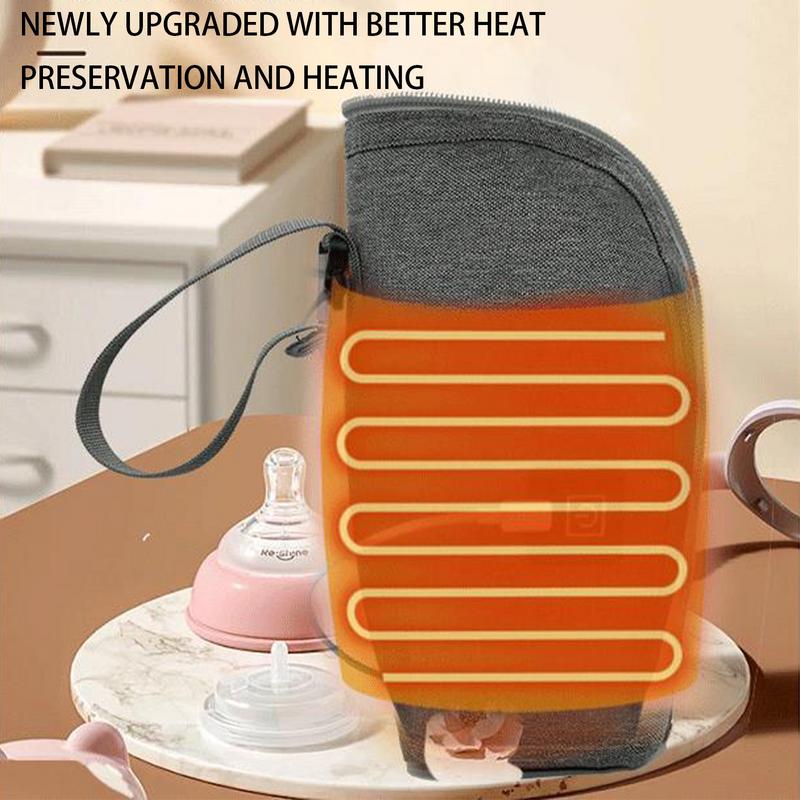 USB付き哺乳瓶断熱ウォーマー,3速温度調節,収納トートバッグ,アウトドアバッグ,車,旅行用