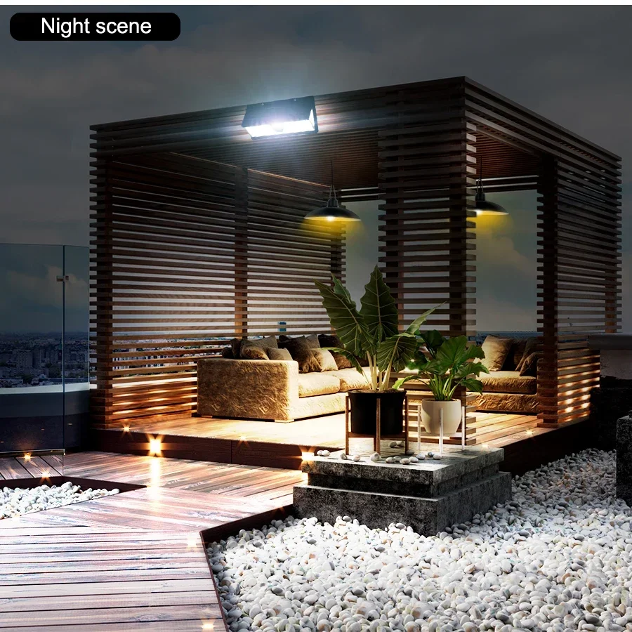 190 led zonne-energie led-licht buiten tuindecoratie wandlamp met 4-modus IP65 waterdicht zonne-bewegingssensor licht voor tuindeur