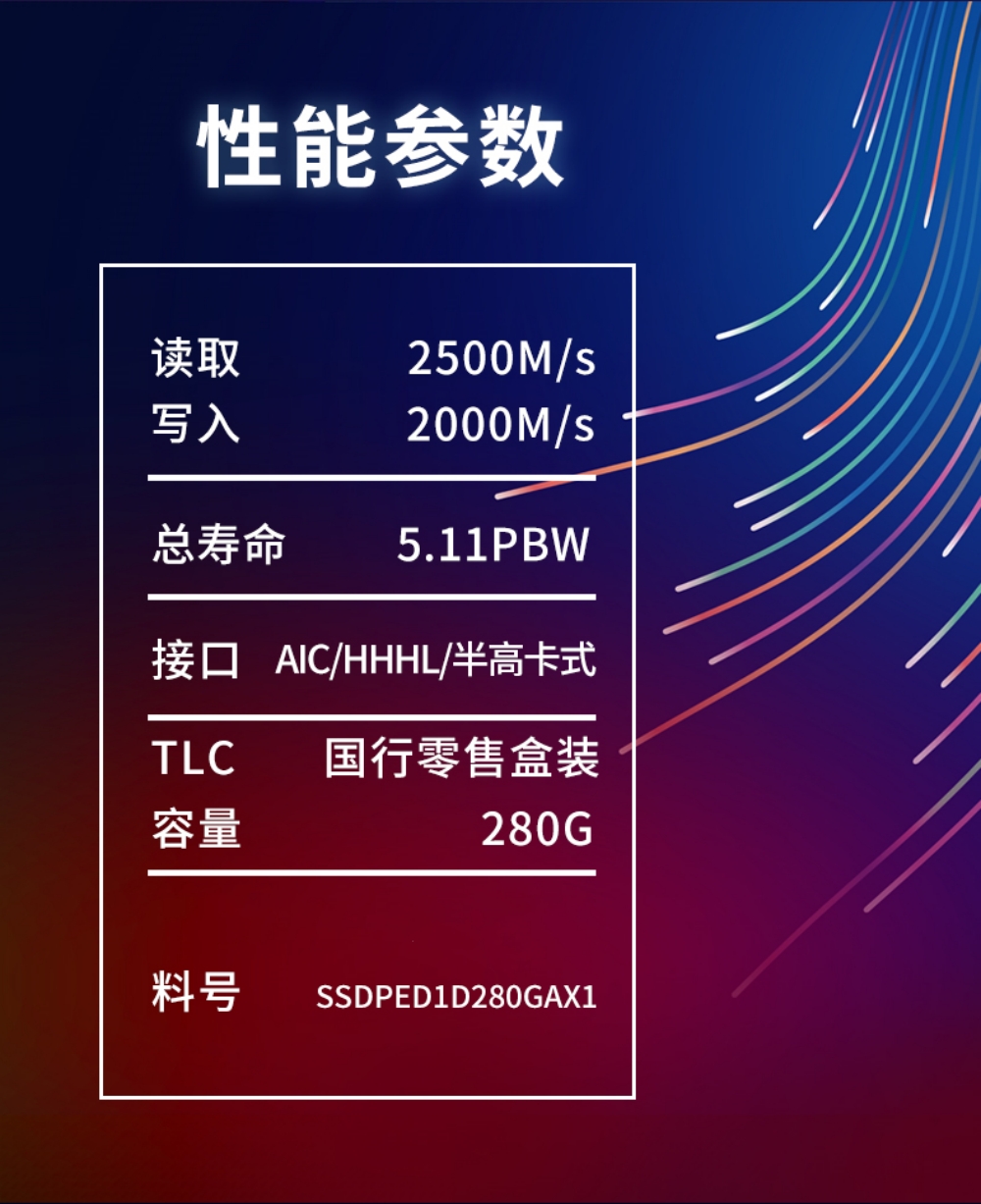 Original SSD 900P  Serie 280G PCIE SSD AIC PCIe X4 3D XPoint SSDPED1D280GASX AIC/HHHL 10DWPD/5.11PBW For INTEL Optane 280GB