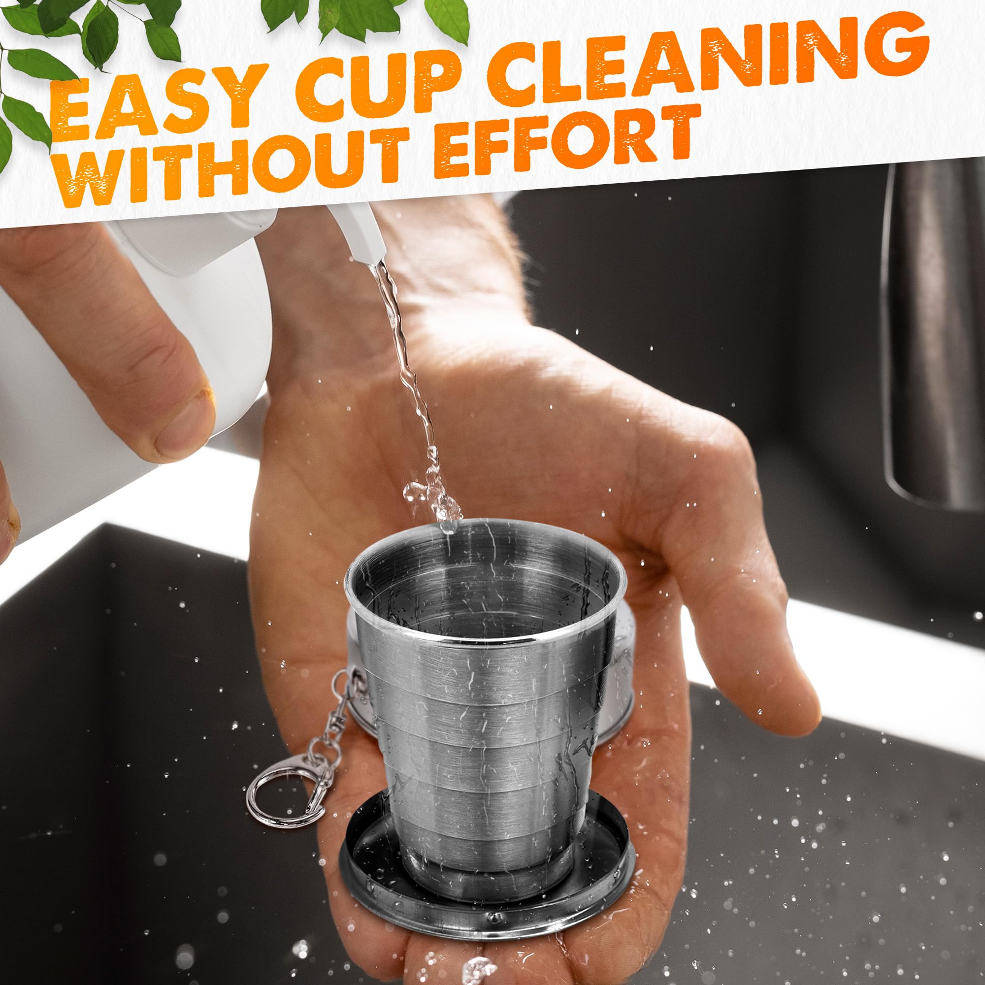 Taza retráctil de acero inoxidable de 250ml, taza de aseo para viajes al aire libre, taza de compresión creativa portátil, Mini taza práctica plegable