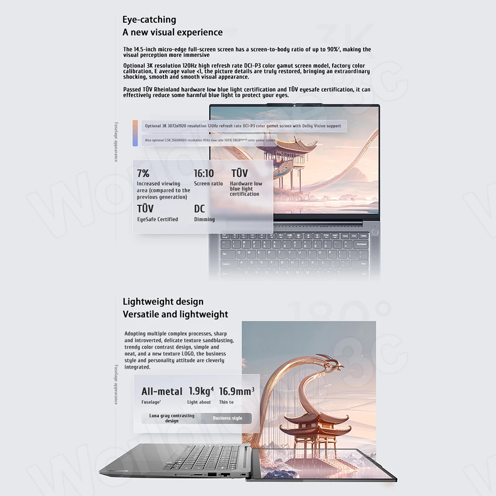Lenovo-thinkbook 14 aiノートブック,14.5インチ3kスクリーンノートパソコン,amd ryzen r7,8845h radeon,780m ram,16gb,32gb,lpddr5x,1t ssd,2024