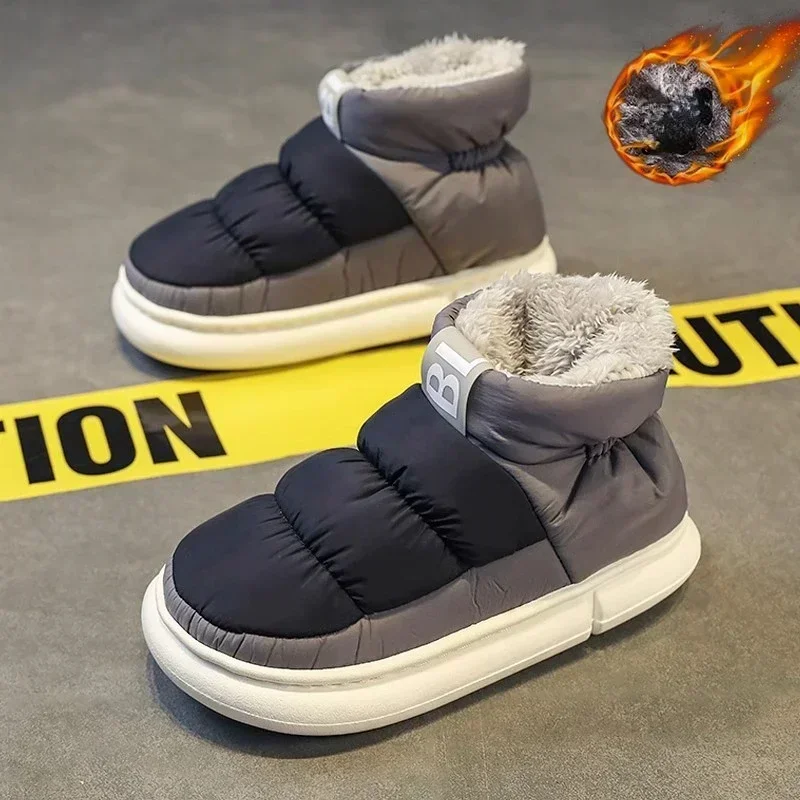 Schneestiefel für Männer und Frauen, Winter, 2024, neue Liebhaber, Plüsch, dicke, bequeme Baumwollschuhe, wasserdicht, rutschfest, Outdoor-Freizeitschuhe, Wohnungen