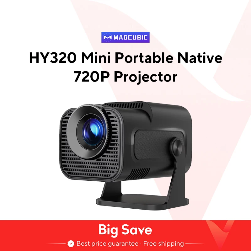 Magcubic HY320 Mini Proiettore Recentemente Nativo 720P Android 11 4K 300ANSI Wifi6 BT5.0 Cinema Outdoor Portatile 180 °   Proiettore girevole