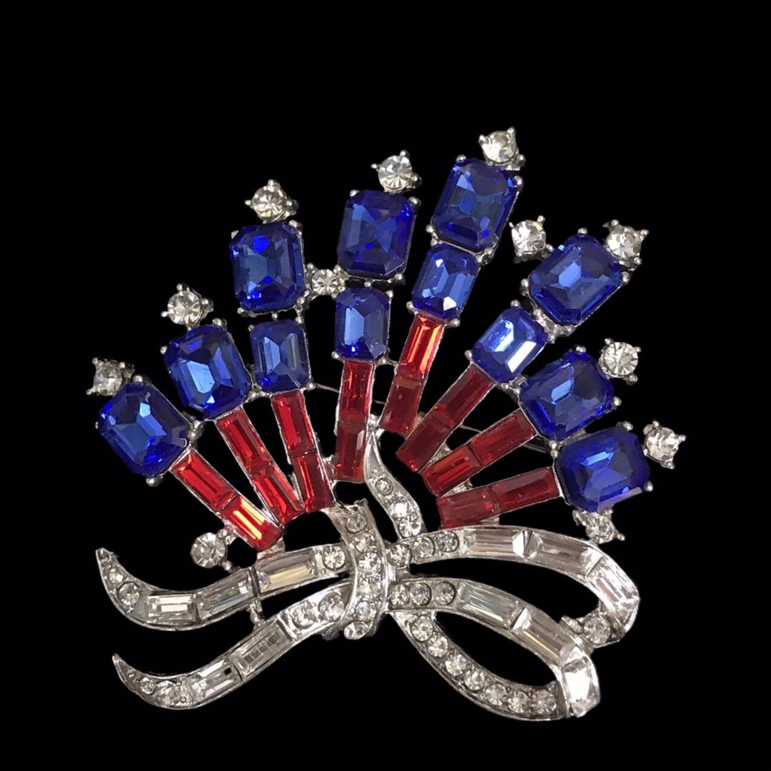 Conjunto de joias strass vintage, broche e brincos coloridos, glamorosos, presente de casamento, homens e mulheres