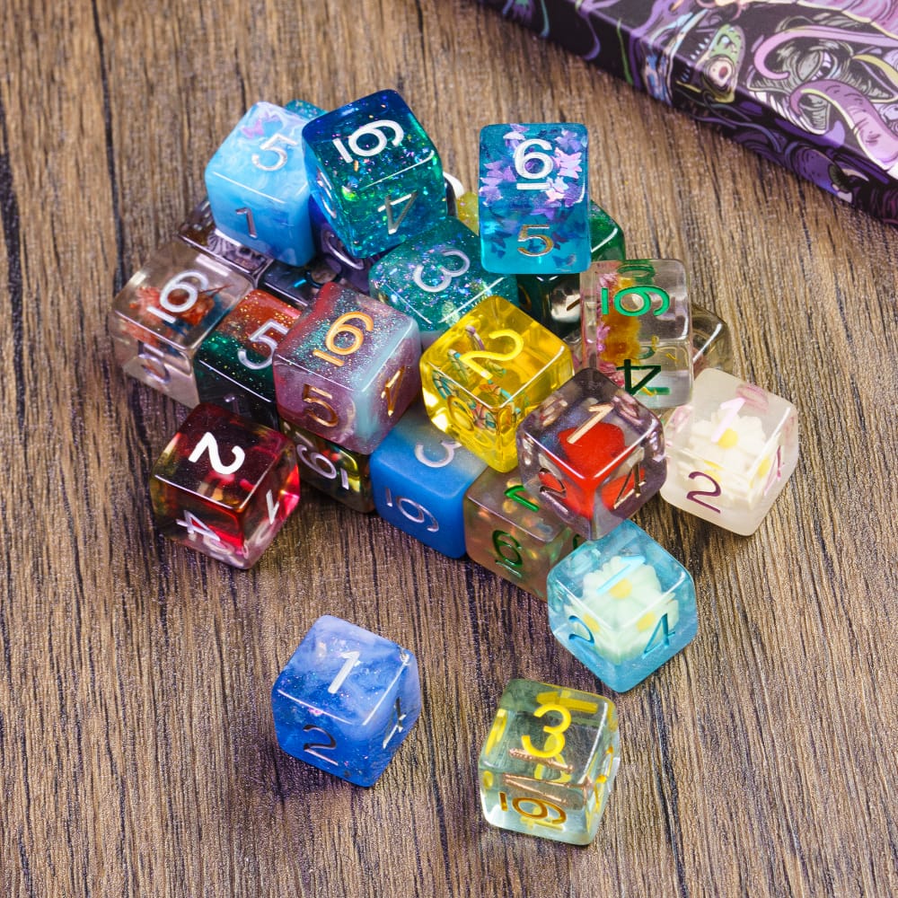 7 шт./набор, полимерные кости для настольных игр