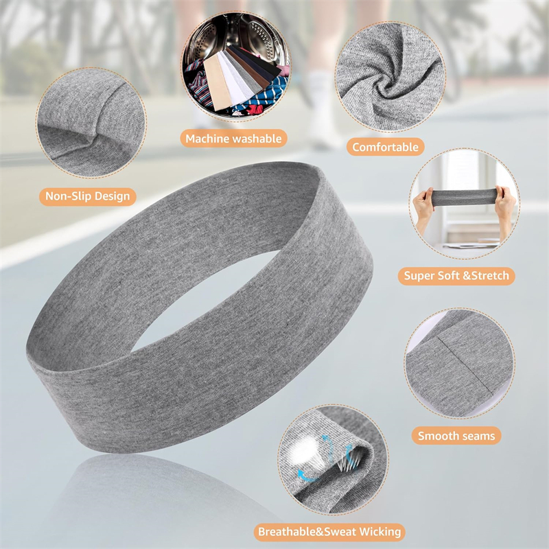 Diademas deportivas de Yoga para hombre y mujer, cintas elásticas para el pelo, ajustables y sencillas para correr, absorben el sudor, 7 unidades por lote
