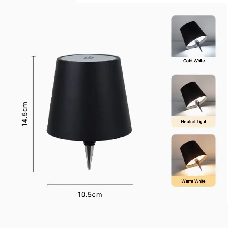 Wireless Bottle Lamp Touch Control of 3 Colors Stepless Dimming Suitable for Wine Bottles Alternative To Wine Corks Bedside Lamp