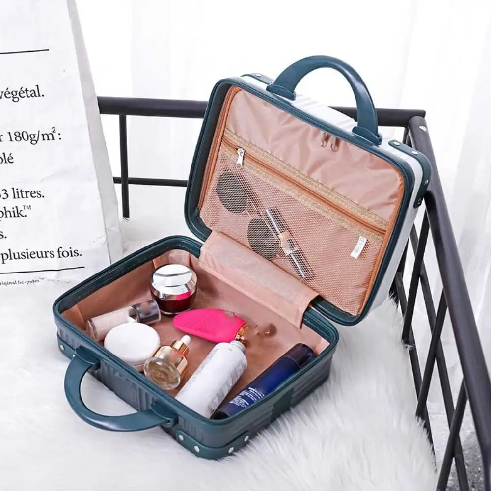 14 Zoll Mini Reisekoffer Kosmetik box Handgepäck Veranstalter Make-up Fall kleine Passwort Box Boarding Fall