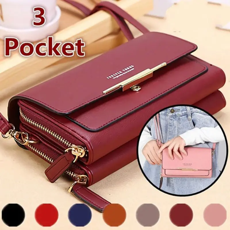 2024 nuovo portafoglio da donna borsa a tracolla multifunzionale coreana portamonete con pochette di media lunghezza