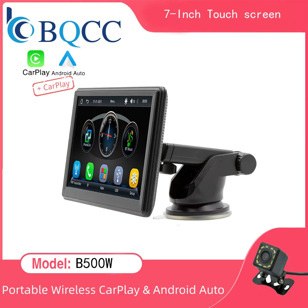 Universal 7 zoll auto radio multimedia video player drahtlose carplay und drahtlose android auto touchscreen sonnenb500