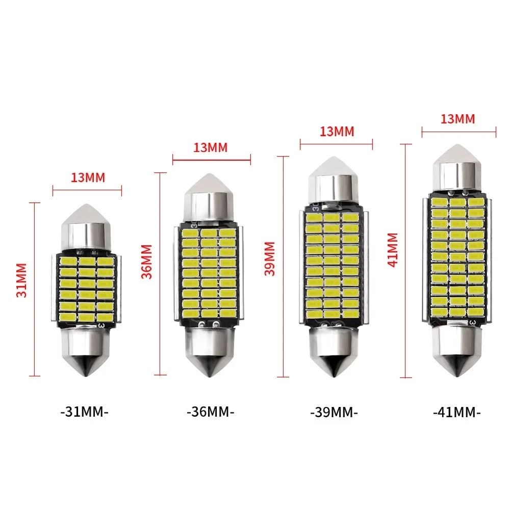 Festoon 31มม.36มม.39มม.41มม.คุณภาพสูง Super Bright LED หลอดไฟ C5W C10W ไฟป้ายทะเบียนรถยนต์ Auto ภายในอ่านโคมไฟโดม