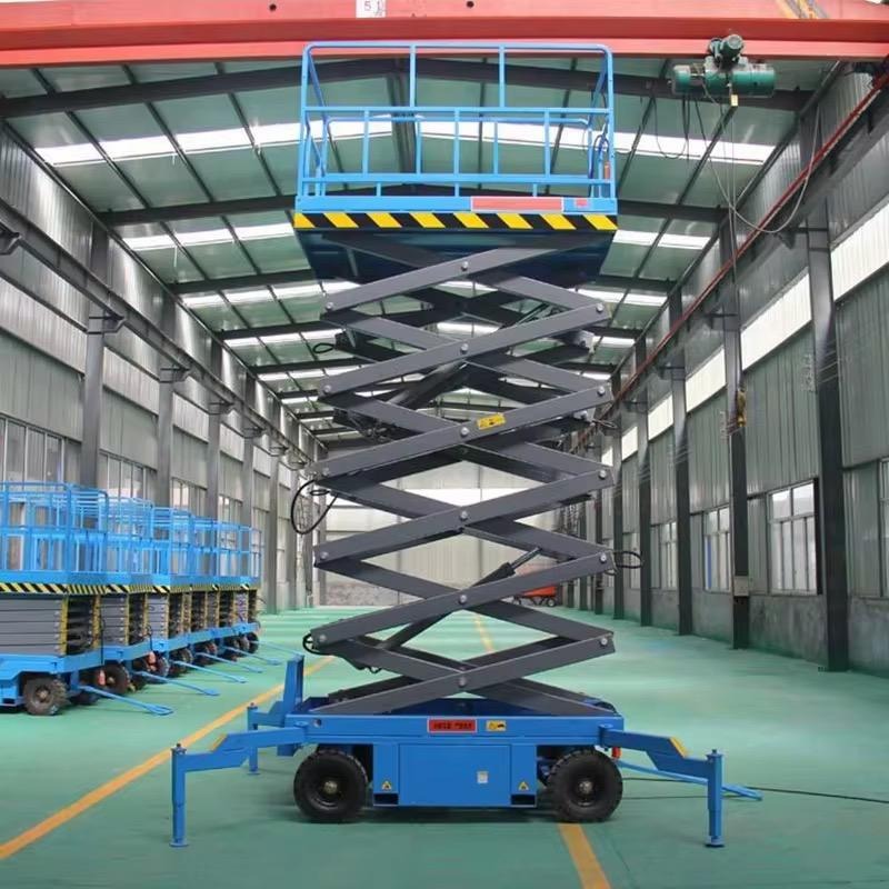 รถกระเช้าไฟฟ้าแบบตีนตะขาบ ยกสูง 10 เมตร รับน้ำหนัก 3000 กิโลกรัม จัดส่งเร็ว