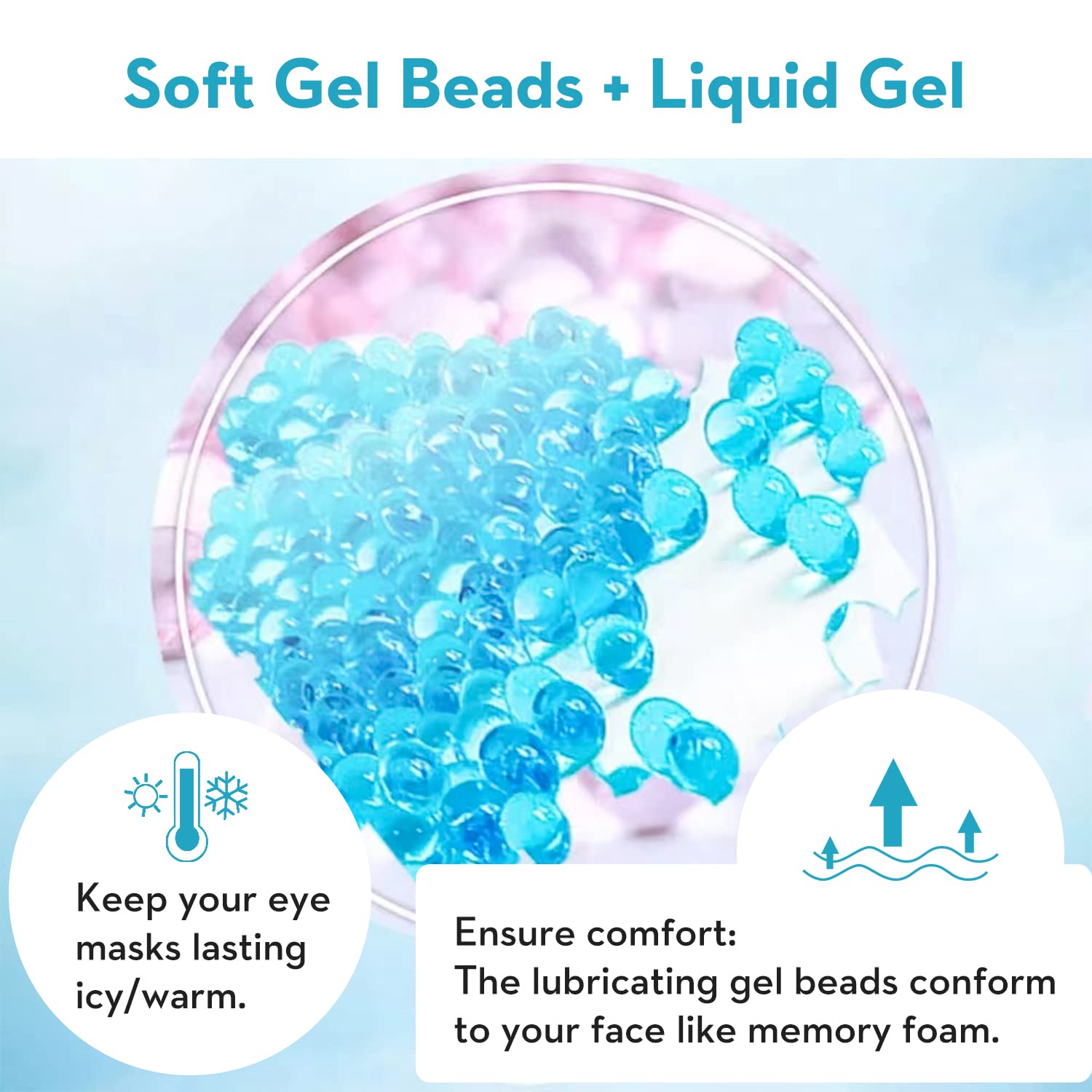 Reusable Cooling Eye Mask for Puffy Eyes, Migraine Relief, and Eye Fatigue - Gel Eye Mask with Cold Therapy and Eye Ice Pack