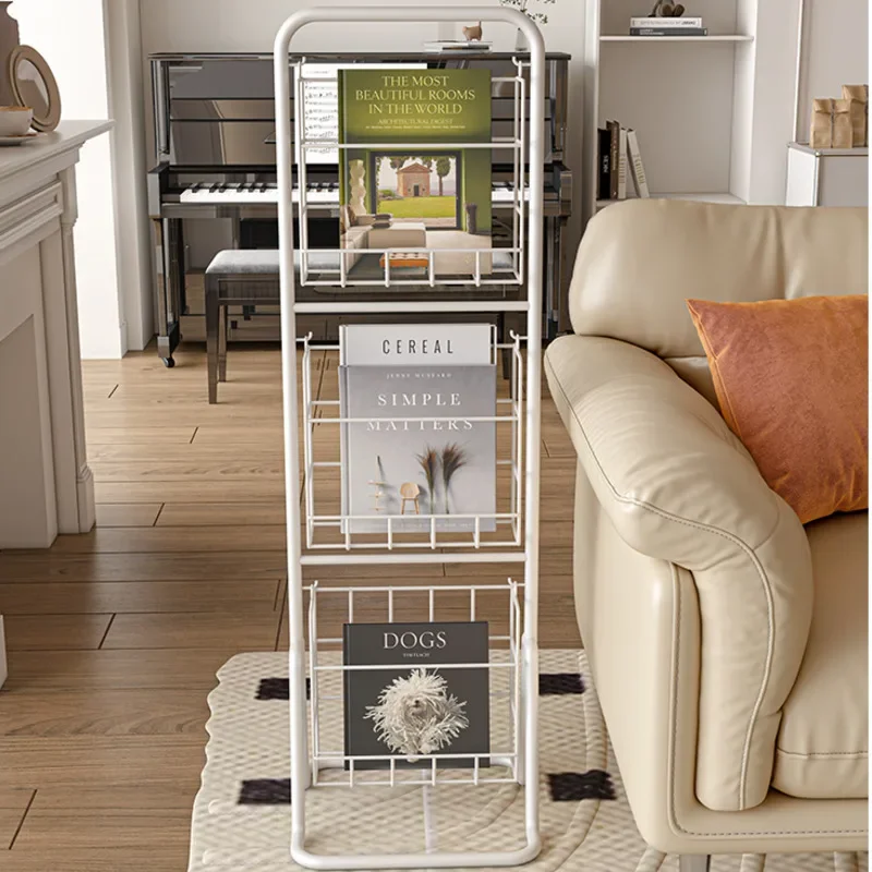 เว็บคนดังผู้ถือนิตยสารยุคกลาง: Landing Ins Wind Multi-layer Mobile Display Shelf Office Storage Organizer