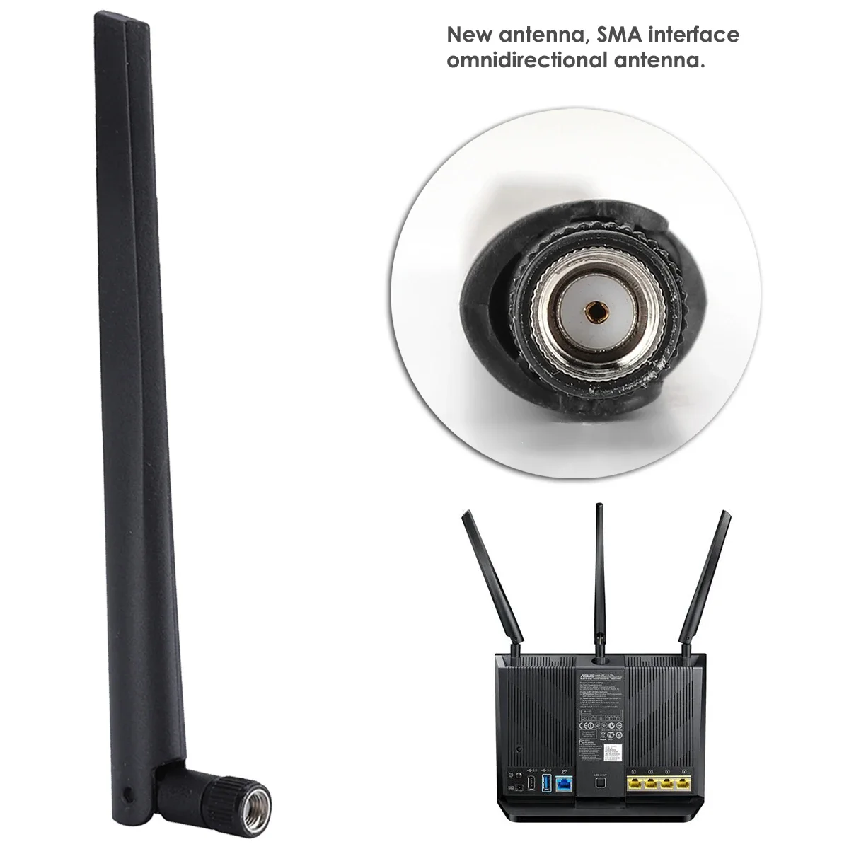 Durable Practical Quality Antenna RP-SMA Female Router WIFi Wireless 16CM 2.4G/5G Dual-Band For ASUS Network Card