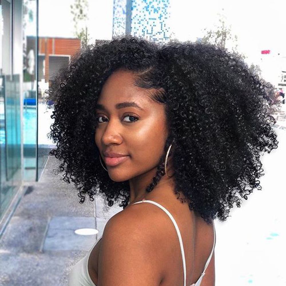 Bundles de cheveux humains bouclés indiens afro crépus bruts, tissage de cheveux vierges naturels, trame d'extension de cheveux, 100% doux, 4B, 4C