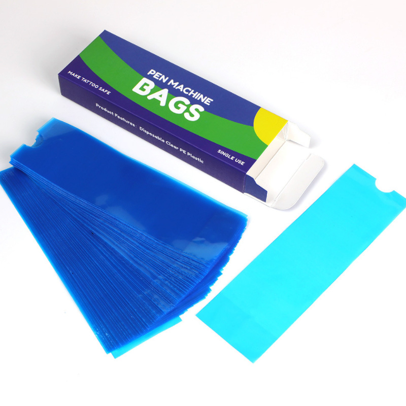 100 ชิ้นปากกาสักครอบคลุมสักเครื่องปากกา, ทิ้งป้องกันฝุ่นกระเป๋าสําหรับปากกาสักแขน Tattoo Supplies
