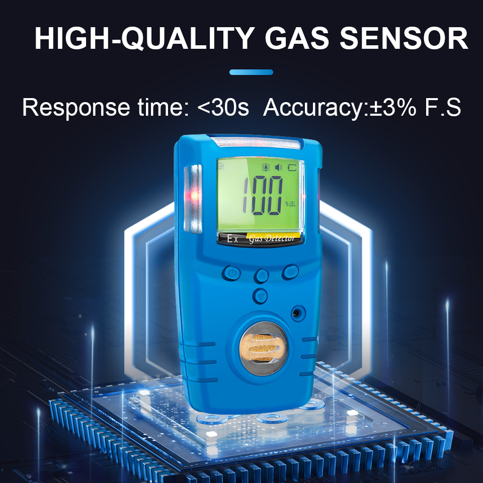 GC210 Gas Detector Portable Single EX/CO/O2/H2S,Combustible Gas Leak Detector Carbon Monoxide/Oxygen/Hydrogen Sulfide USB Charge