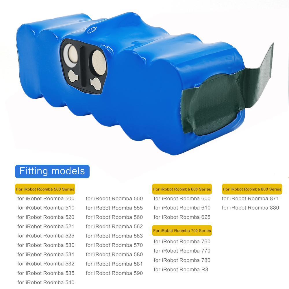 Аккумулятор для пылесоса Battool 14,4 В 5000 мАч для Irobot Roomba 500 600 700 800 900 серии 14,4 В 620 650 770 780 580