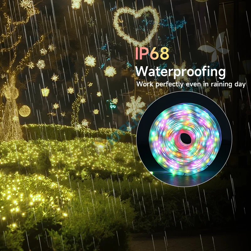 WS2811 3Pin 12V Smart garland led lights Cuttable Programmable Waterproof App/Music Control for Home Party DIY dmx led string