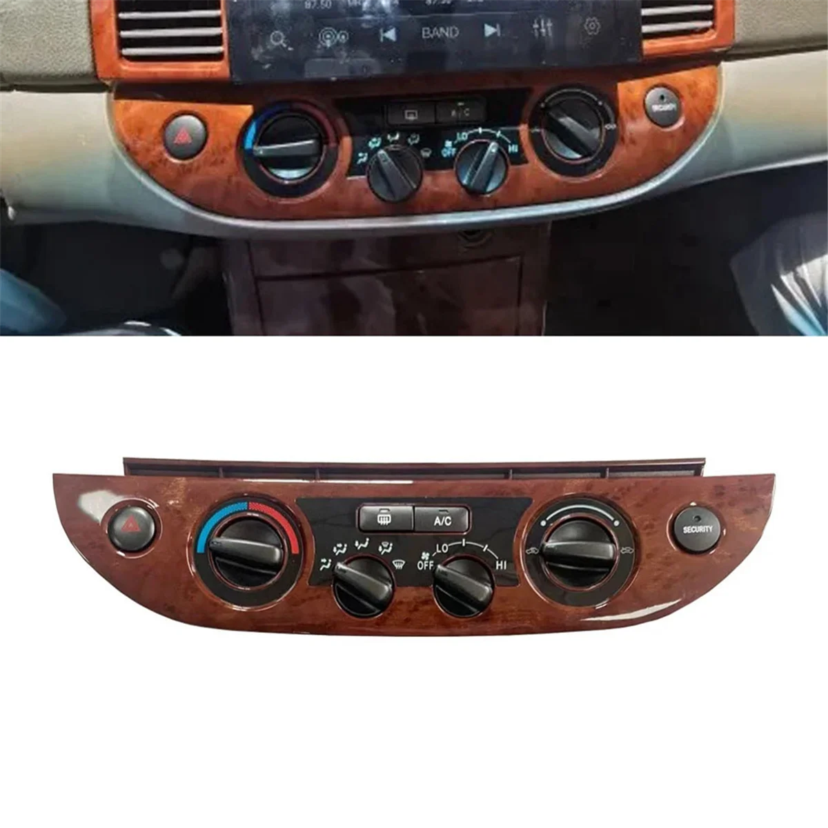 Panel de Control de aire acondicionado para Toyota Camry, Panel de interruptor de aire acondicionado, Panel de interruptor de bisel, montaje de botón de ventilación, 2003-2006