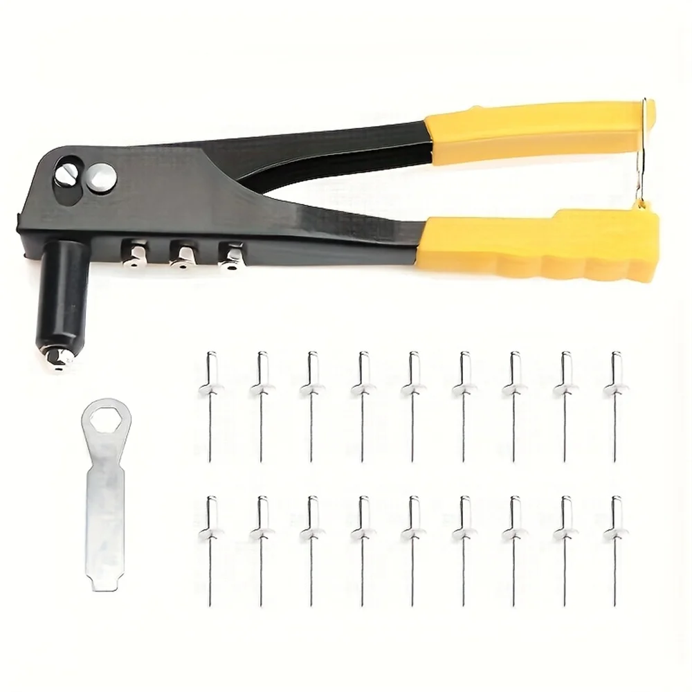 Ensemble de rivets robustes, pistolet à rivets Pop, Kit d'assortiment de Rivets aveugles, outils manuels, outil d'écrou à rivets + 120 clous