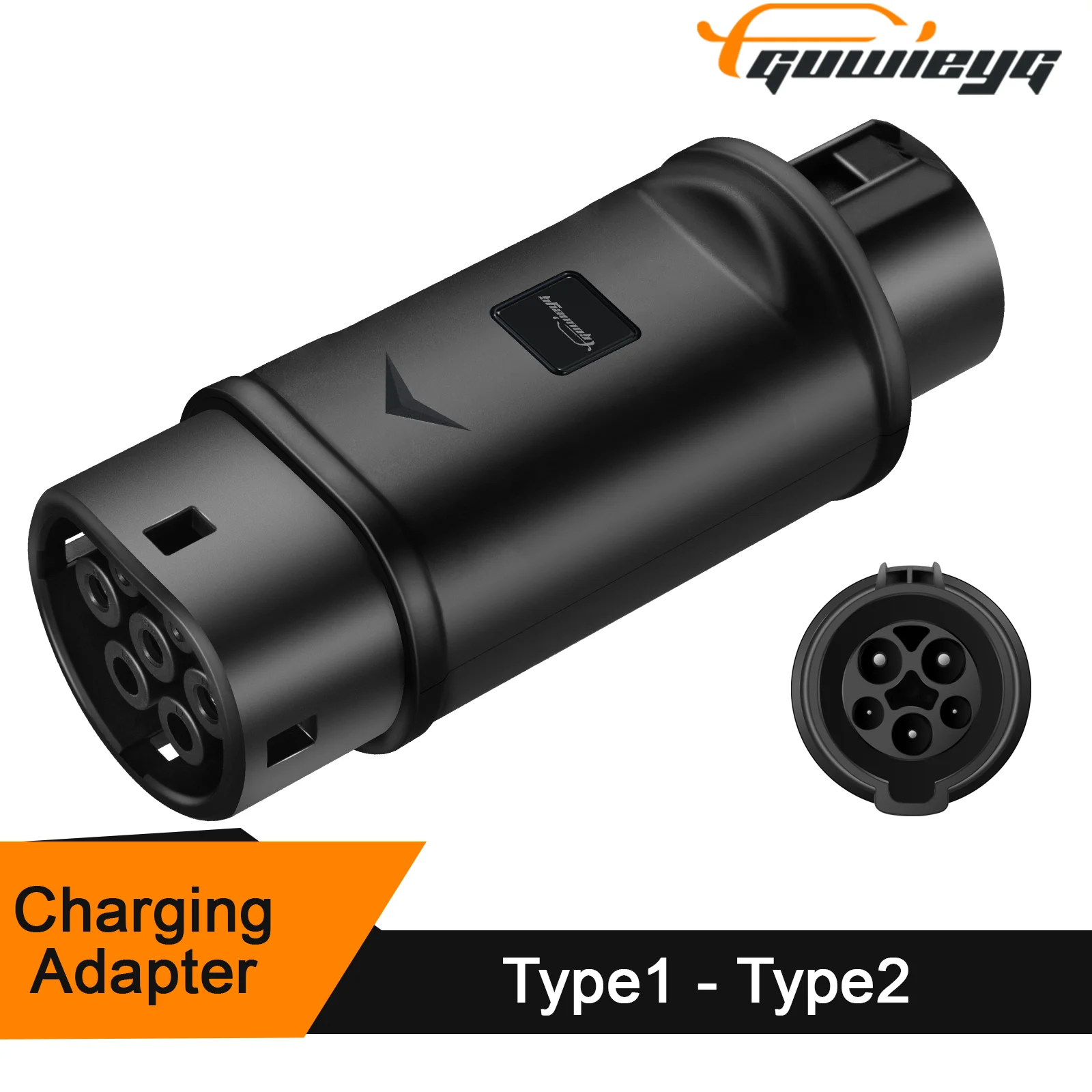 Adaptador de cargador EV tipo 1 a tipo 2, Conector de cargador EV 32A, SAE J1772, tipo 1 a tipo 2