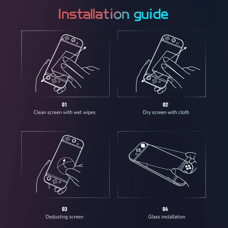 Nuova protezione HD per schermo in vetro temperato compatibile con Nintendo Switch Pellicola protettiva rigida OLED per pellicola per console di gioco Switch OLED