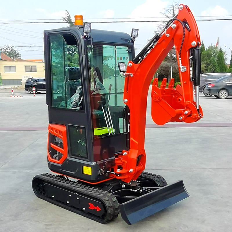 Customized mini excavator with crawler attachment, ranging from 1 to 2 tons, Used in engineering machinery or household