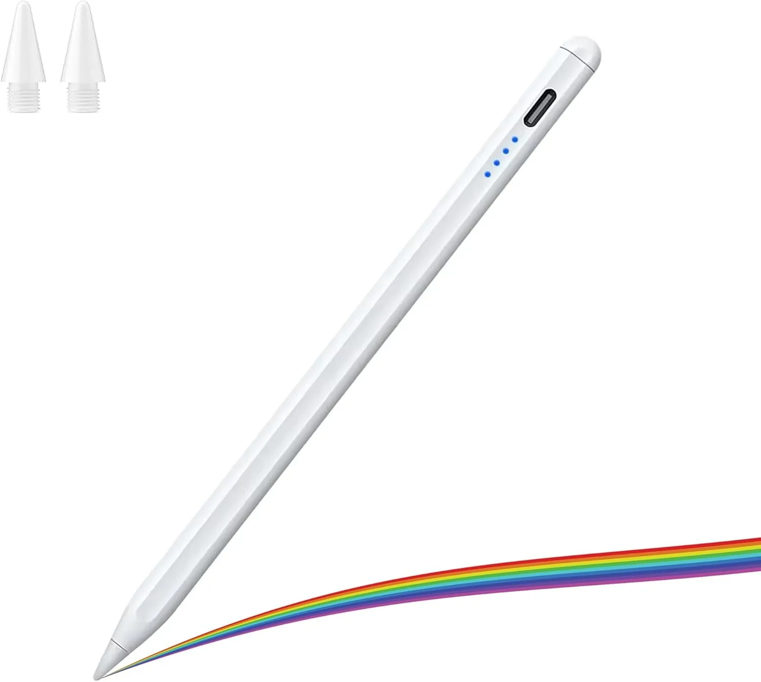 Caneta stylus universal, caneta stylus ativa compatível com telas sensíveis ao toque iOS e Android/telefones, caneta stylus recarregável com dupla para