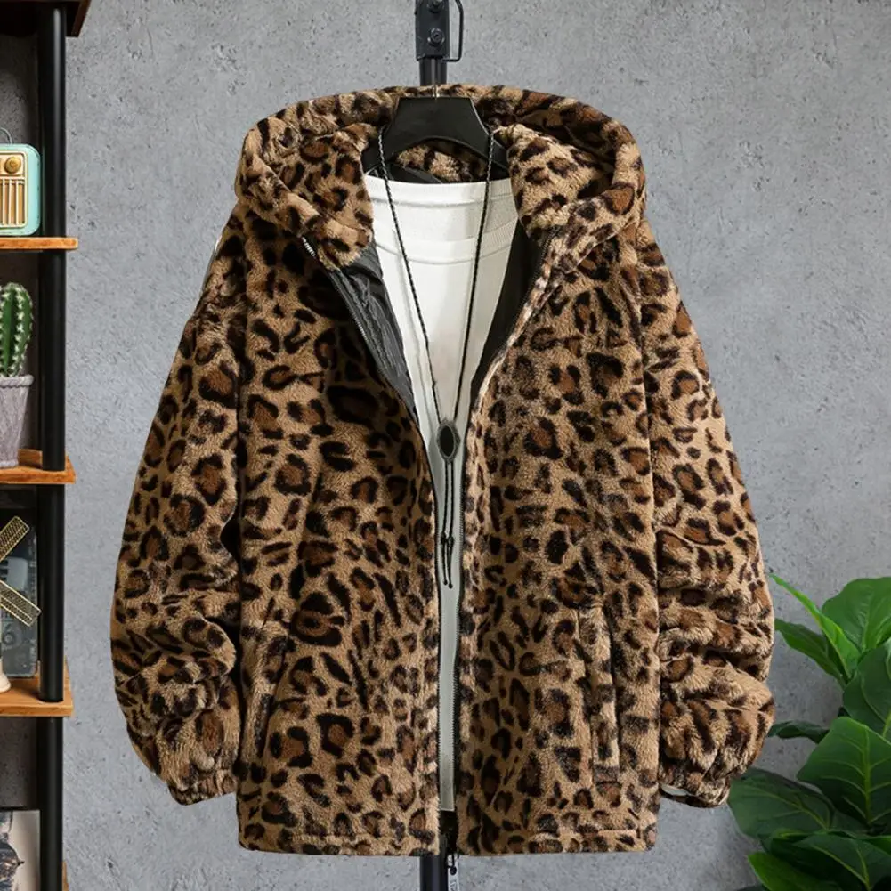 Hautberührender, schicker Wintermantel für Herren, verdickter Fleece-Jackenmantel, Frostschutz-Kapuzenjacke, Taschen für den Außenbereich