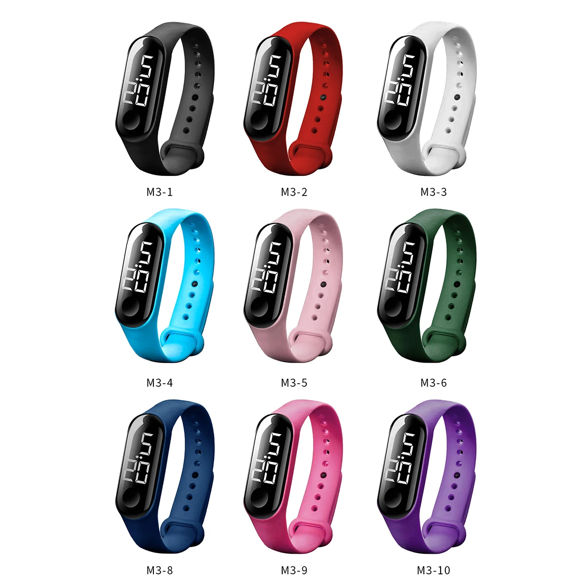 Smartwatch com tela sensível ao toque para crianças, pulseira multifuncional para estudantes, pulseira eletrônica, presente de férias simples, m3