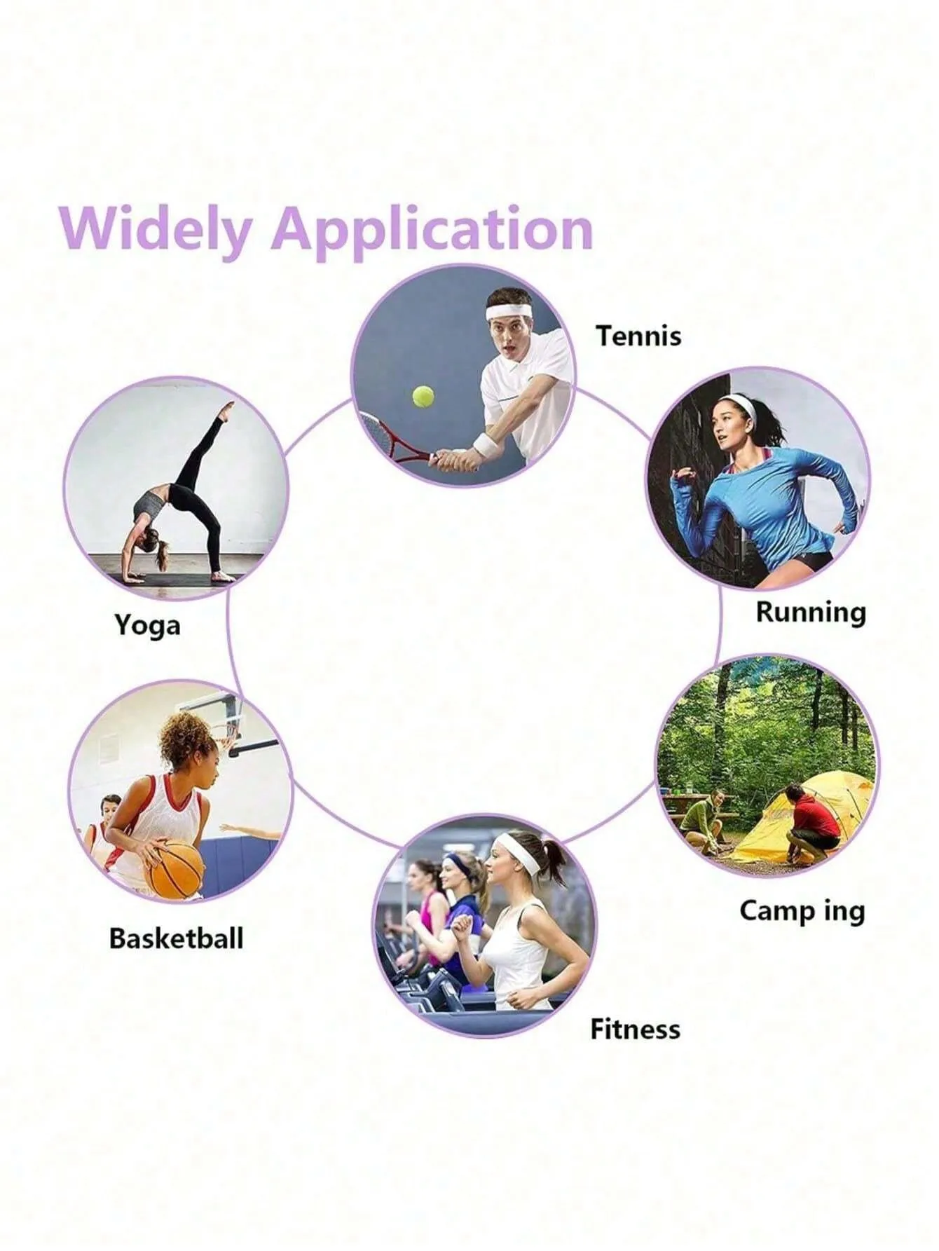 6 Stück Unisex Einfaches Basic Einfarbiges Leopardenmuster Gesichtswäsche Radfahren Laufen Sport Yoga Freizeit Schweißabsorbierendes Stirnband