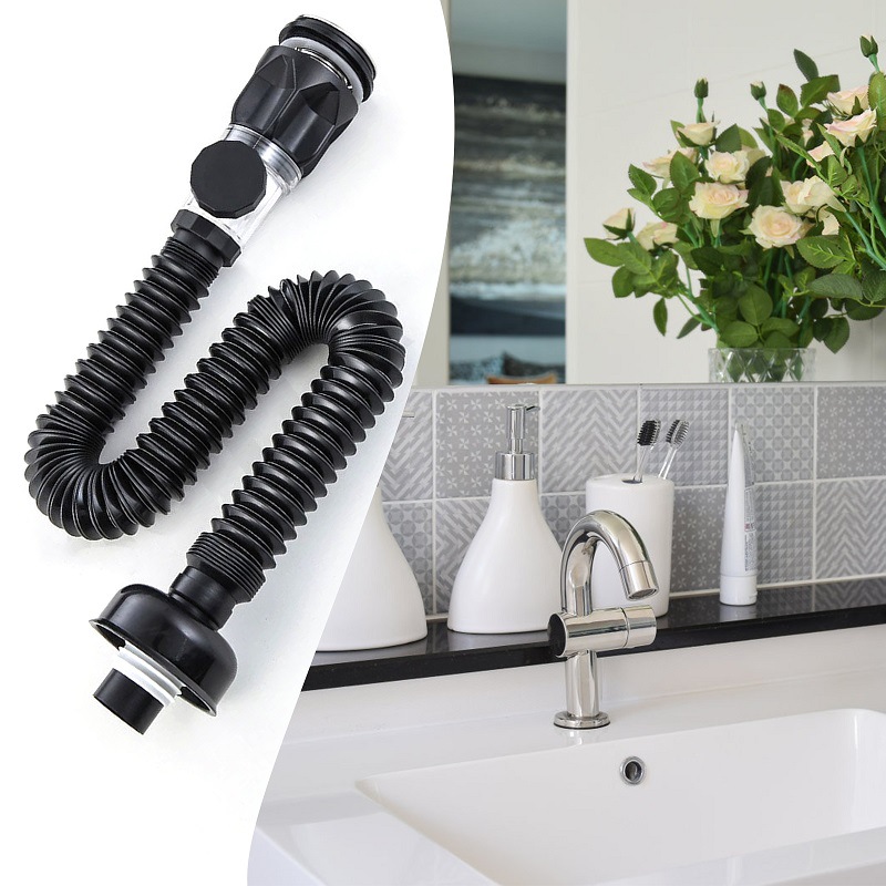 Juego de tubos de drenaje de fregadero Universal, desodorante retráctil, drenaje de alcantarillado, manguera de agua, escurridor de lavabo, accesorios de baño y cocina