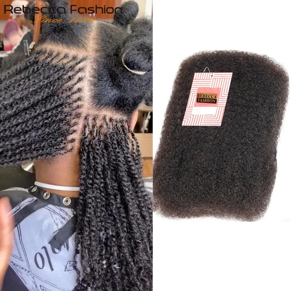 Cabelo afro crespo macio e leve em massa 100% cabelo humano com textura natural, uso confortável e duradouro cabelo virgem 16A