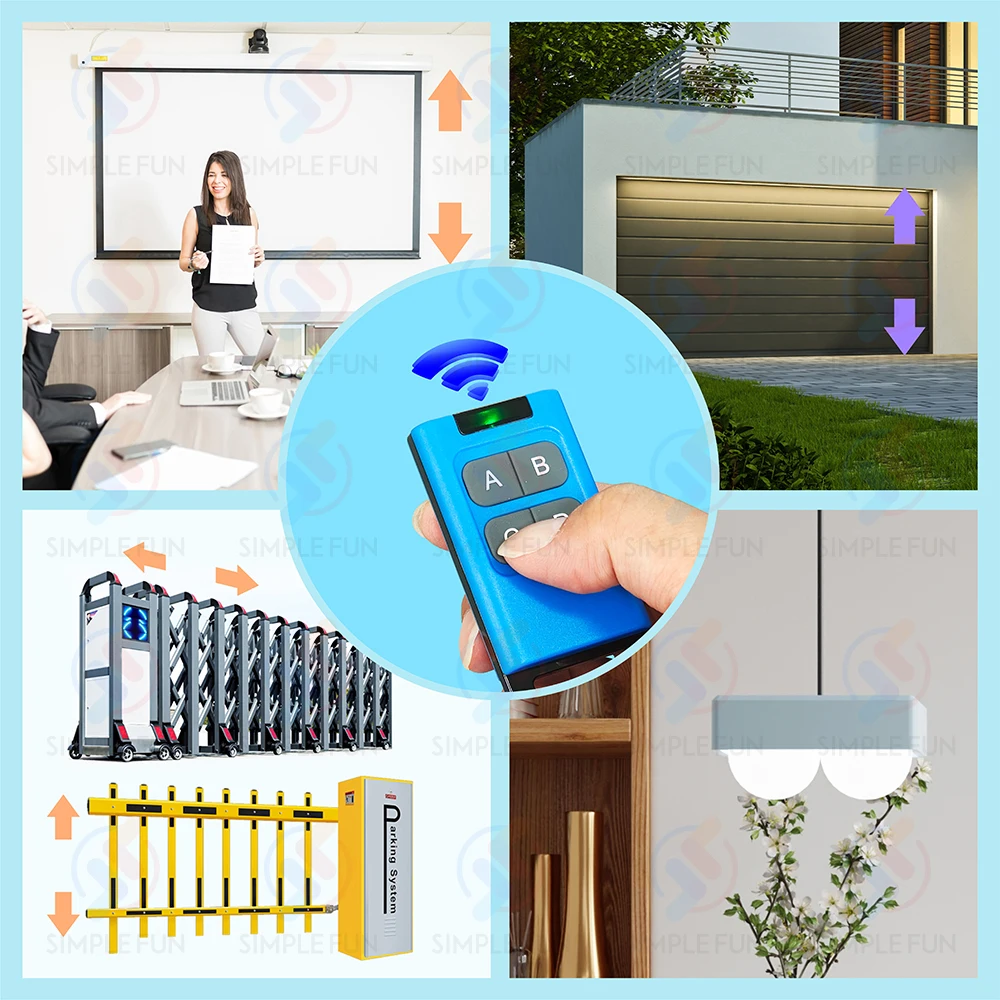 433Mhz 330Mhz 868Mhz Copy Remote Control 8-Channels Nice Came Doorhan 300~915Mhz Duplicator Garage Door Opener Clone Transmitter