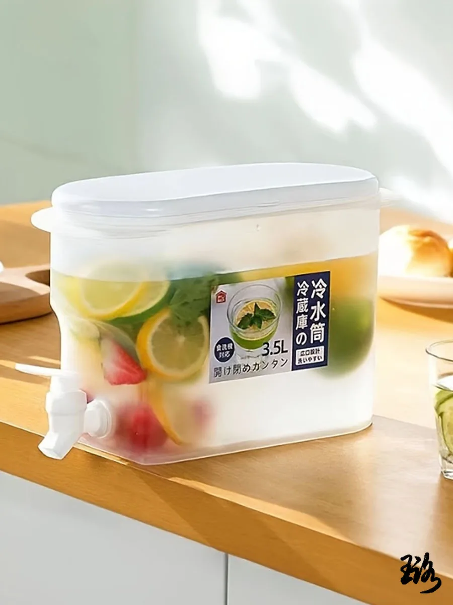 Cold Kettle With Faucet Refrigerator Fruit Drink Bucket Tea Cold Drink Kettle Cold Water Bucket Container Cola Cool Kettle Box