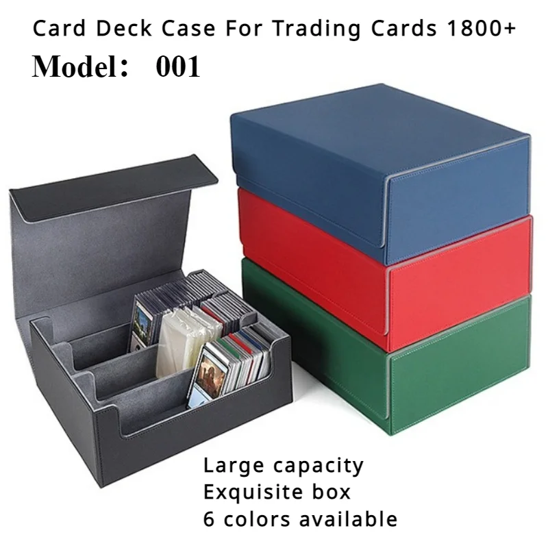 Aufbewahrungsbox für 1800/600/100+ Sammelkarten, PU-Leder, Commander-Kartendeck, Magnetverschluss, Kartenhalter für Magic Game Card