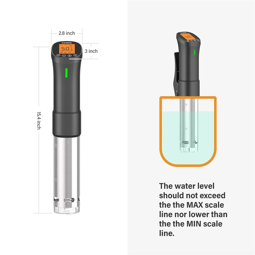 INKBIRD Ẩm Thực: Vide ISV-200W Wi-Fi Chính Xác Điện Mạnh Mẽ & Bền Bỉ Ngâm Đựng Trứng Bằng Thép Không Gỉ Thành Phần
