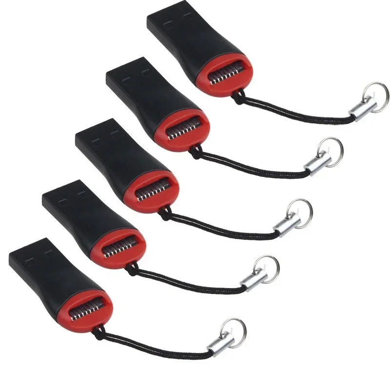 ของมาใหม่1ชิ้นแบบพกพา USB 2.0 TF แฟลชเมมโมรี่การ์ดไมโคร SD เครื่องอ่านการ์ดอะแดปเตอร์สำหรับแล็ปท็อปเครื่องอ่าน Micro SD