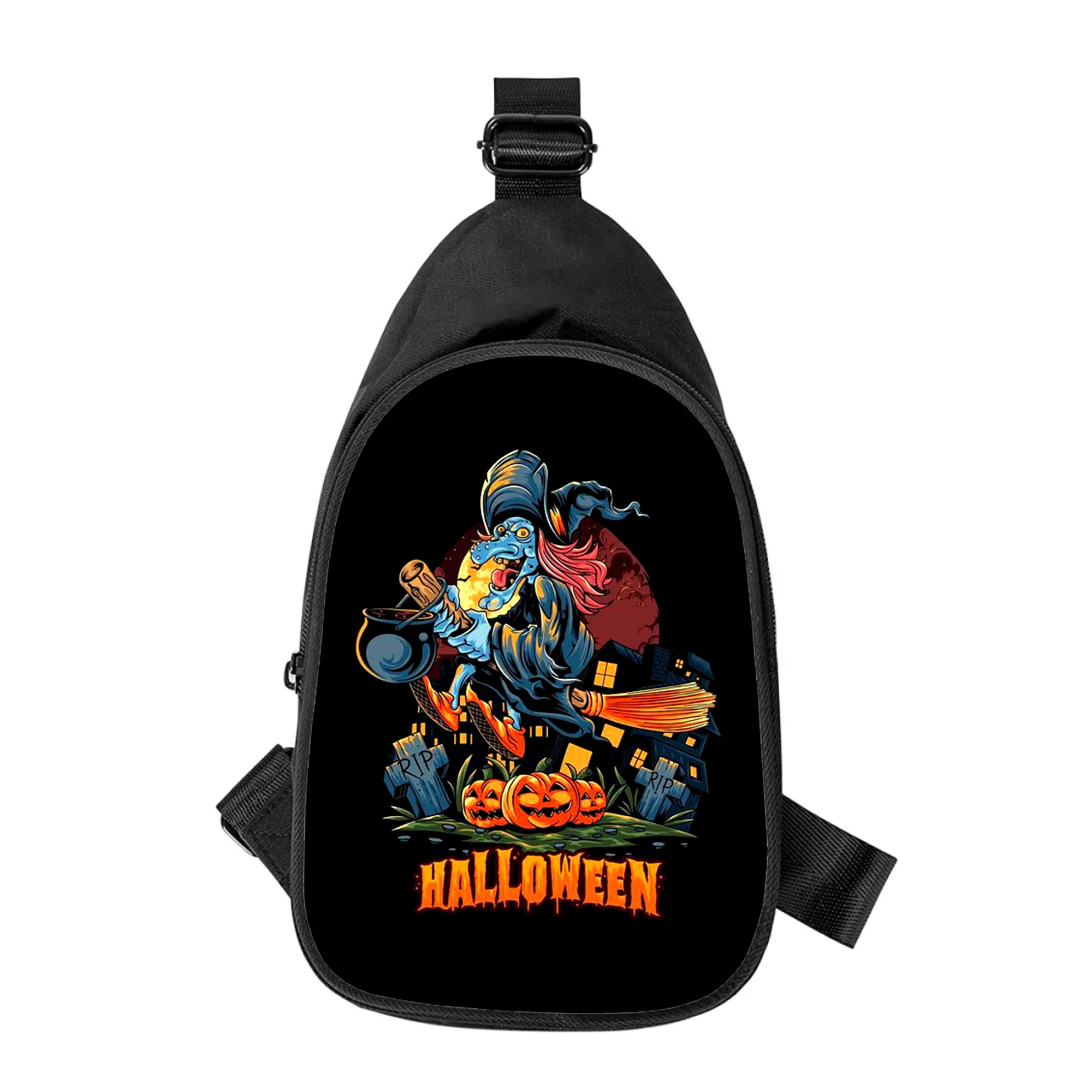 Horror Halloween Geschenk 3D-Druck neue Männer Kreuz Brusttasche diagonal Frauen Umhängetasche Ehemann Schule Taille Pack männliche Brust Pack