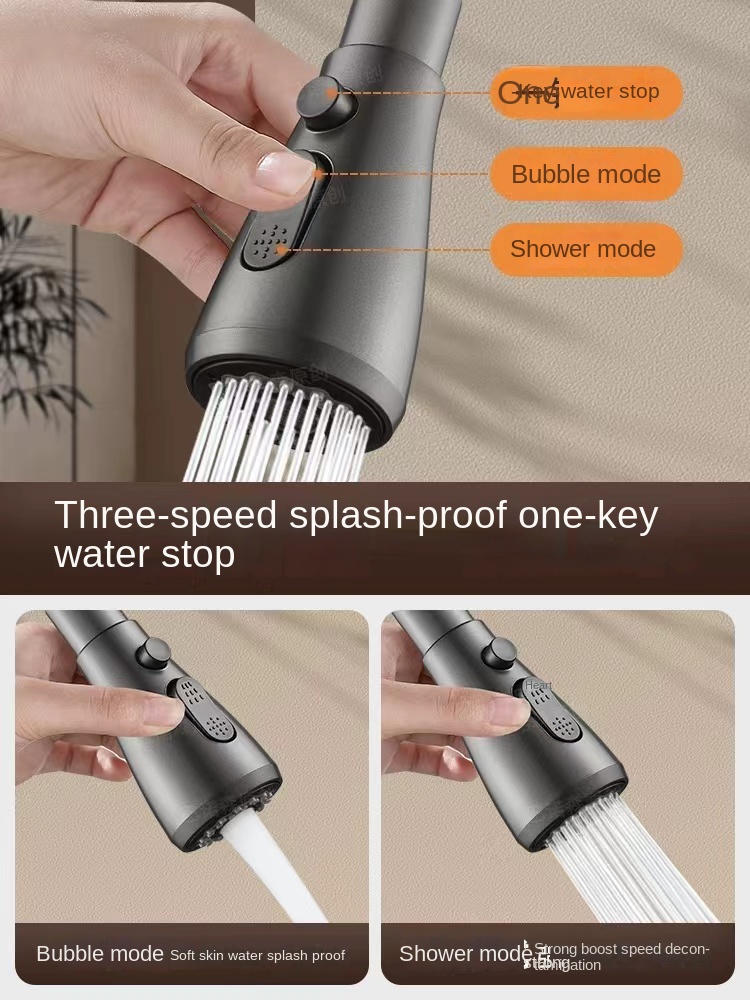 Faucet anti-splash Kitchen faucet anti-splash sprinkler faucet extension faucet universal extension pressurization