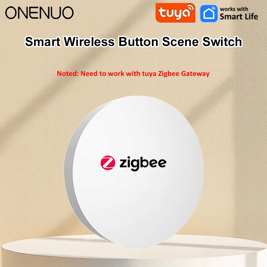 Inteligentny przycisk Zigbee do sterowania scenami, sterowanie głosowe, bezprzewodowy przycisk Tuya, aplikacja Smart Life, urządzenia Zigbee do inteligentnego domu, zdalne sterowanie.