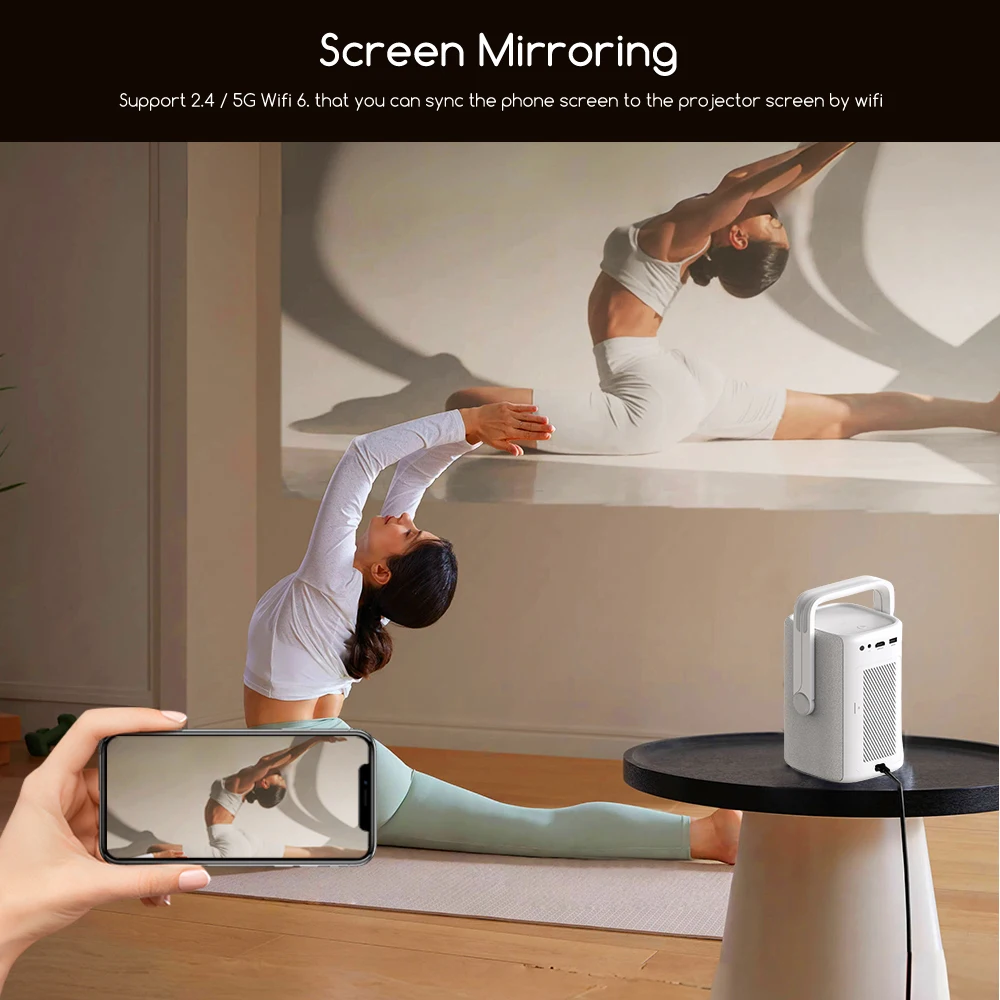Everycom R16 Proyector Full HD 1080P 4K Smart Bluetooth WiFi 6 Android 12 16000 lúmenes Enfoque automático Proyectores de cine en casa