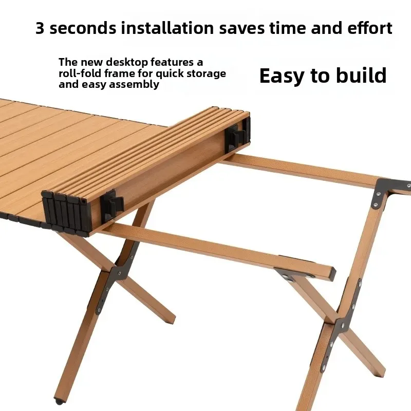 Folding Table and Chair Set, Portable Outdoor Picnic Equipment, Egg Roll Table, Wear-resistant, Waterproof and Scratch-resistant